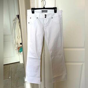White Low Rise Hudson Jeans